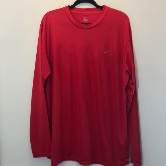 Nike Red Dri-Fit Long Sleeve T-Shirt Size 2X - Picture 2 of 6